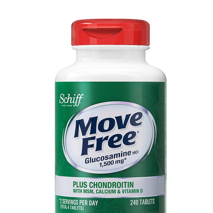 Schiff MoveFree益节高钙氨糖软骨素加钙片加维D 240粒/瓶